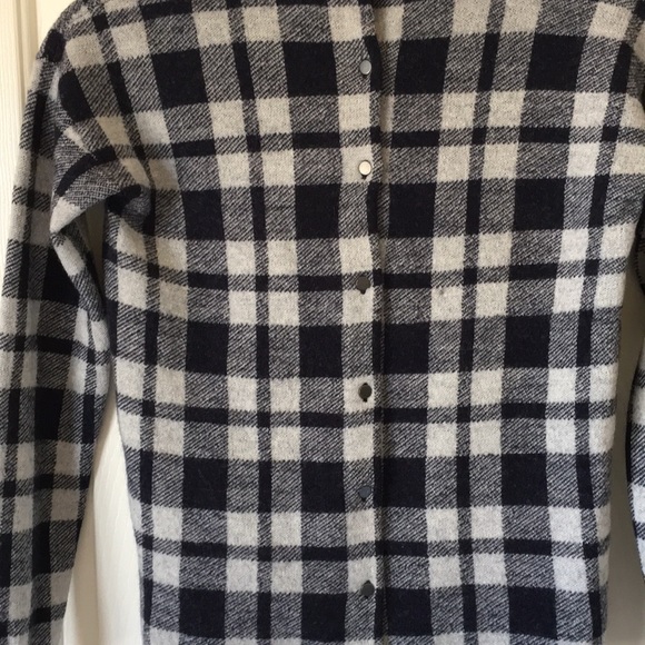 💯 MADEWELL MERINO WOOL CHECKERED SWEATER XXS - Picture 6 of 7